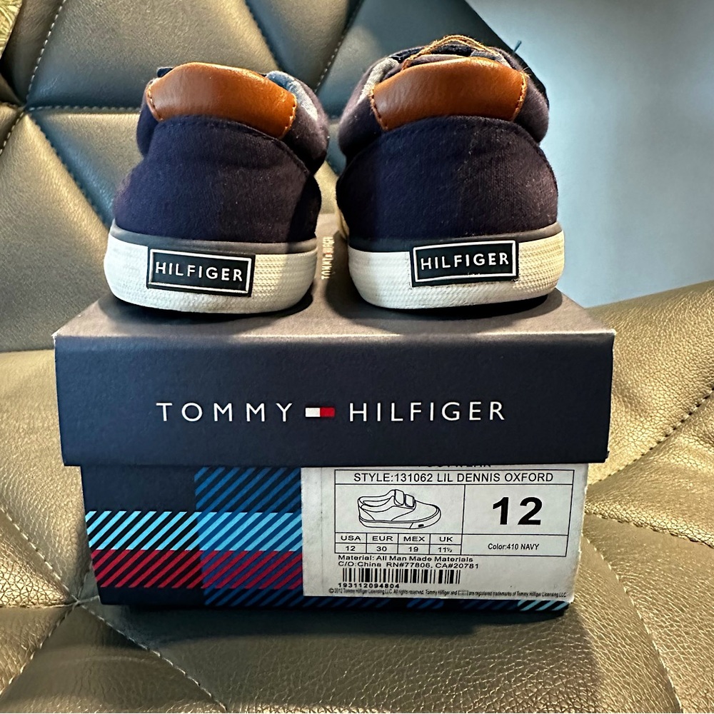 Tommy Hilfiger Lil Dennis Oxford Sneakers Navy Blue Denim Sz 12(EUR 30)
